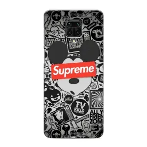 Чехол с рисунком «Supreme Маус» для Xiaomi Redmi Note 9 Pro