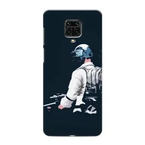 Силиконовый чехол с картинкой "Герой Pubg" на Xiaomi Redmi Note 9 Pro (В экиперовке)