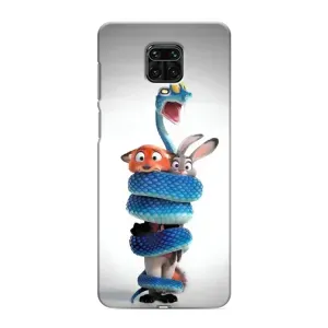 Силиконовый чехол с принтом Зоотрополіс для Xiaomi Redmi Note 9 Pro (Змея Зоо)
