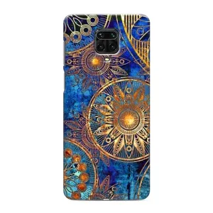 Чохли з сенсом на Xiaomi Redmi Note 9 Pro (Золоті узори)