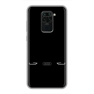 Силиконовый бампер с картинкой машины на Xiaomi Redmi Note 9 (Силует Audi)