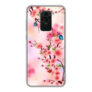 Чехол с принтом САКУРЫ на Xiaomi Redmi Note 9 (Бабочки на сакуре)