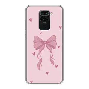 Чохол банти для Xiaomi Redmi Note 9 (Бант на рожевому)
