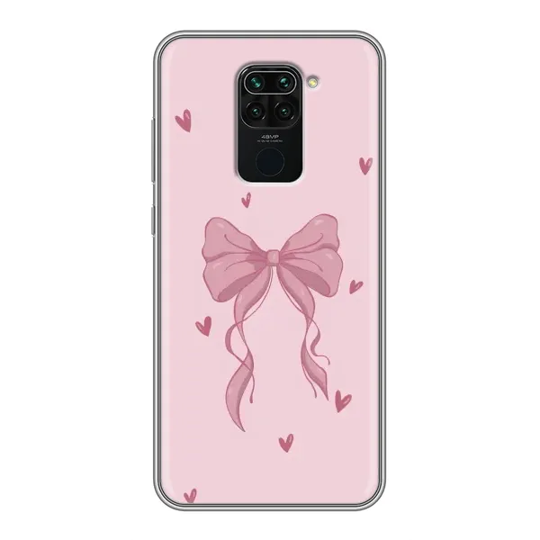 Чехол с рисунком «Бант на розовом» для Xiaomi Redmi Note 9 Чехол с рисунком «Бант на розовом» для Xiaomi Redmi Note 9