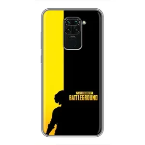 Чехол (TPU) с картинкой "Лого Пабг" на Редми Нот 9 (Battlegrounds)