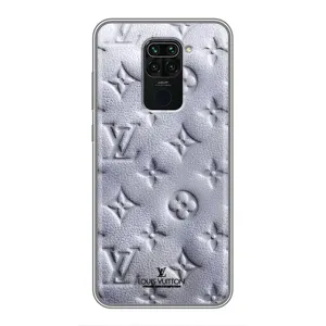 Текстурный Чехол Louis Vuitton для Редми Нот 9 (Белый ЛВ)