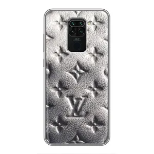 Текстурный Чехол Louis Vuitton для Редми Нот 9 (Бежевый ЛВ)