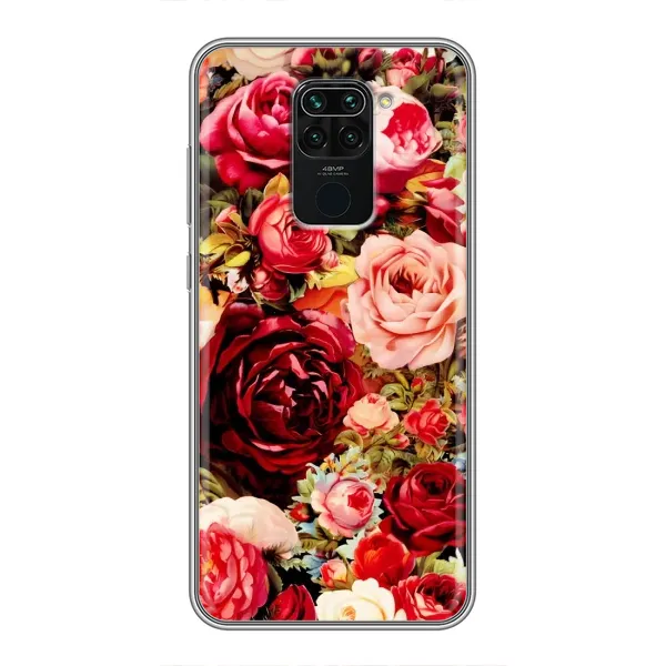 Чехол с рисунком «Букет цветов» для Xiaomi Redmi Note 9
