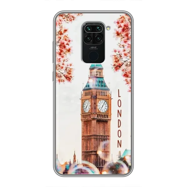 Чехол с рисунком «Часы Лондон» для Xiaomi Redmi Note 9 Чехол с рисунком «Часы Лондон» для Xiaomi Redmi Note 9