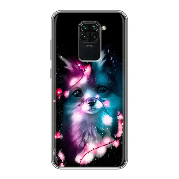 Чехол с рисунком «Черная Лиса» для Xiaomi Redmi Note 9 Чехол с рисунком «Черная Лиса» для Xiaomi Redmi Note 9