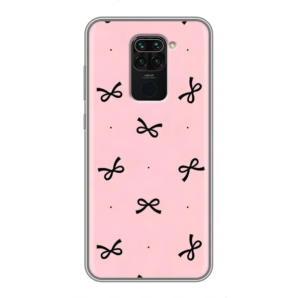 Чехол с рисунком «Черные бантики» для Xiaomi Redmi Note 9 Чехол с рисунком «Черные бантики» для Xiaomi Redmi Note 9
