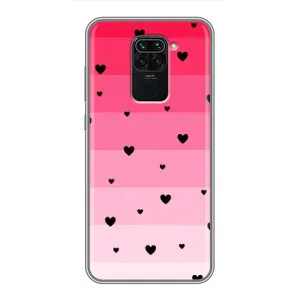 Чохли з тематикою "Маленькі Сердчеки" на Xiaomi Redmi Note 9 (Чорні сердечка)