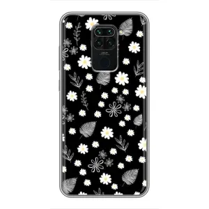 Чохли з тематикою "КВІТИ" на Xiaomi Redmi Note 9 (цвітіння на чорному)