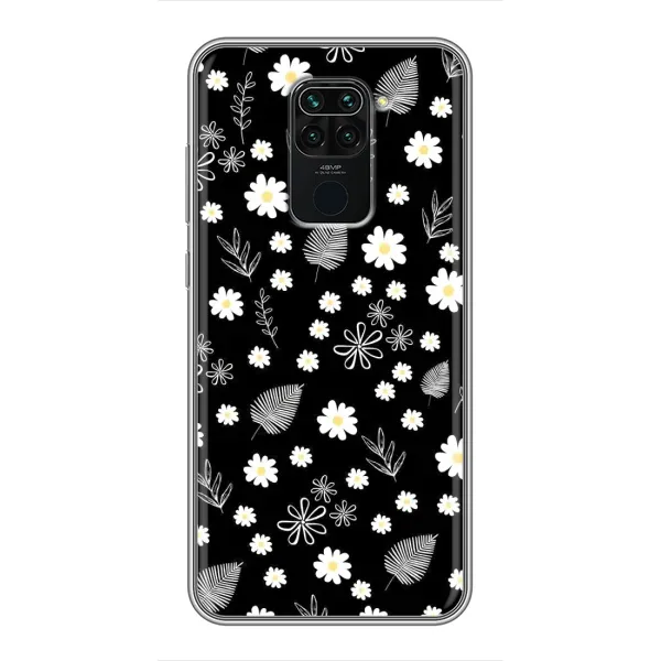 Чехол с рисунком «цветение на чорном» для Xiaomi Redmi Note 9
