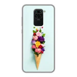 Чохли з тематикою "КВІТИ" на Xiaomi Redmi Note 9 (Квітка-морозиво)