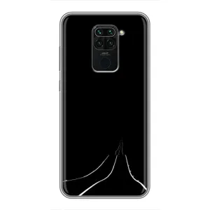 Чехол с картинками на черном фоне для Xiaomi Redmi Note 9 (Дорога)