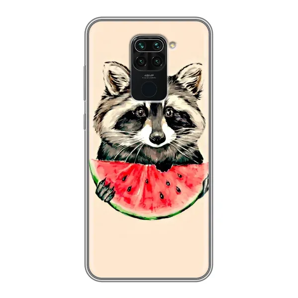 Чехол с рисунком «Енот» для Xiaomi Redmi Note 9 Чехол с рисунком «Енот» для Xiaomi Redmi Note 9