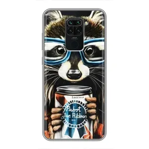 Силіконовий Чохол з Энотами на Xiaomi Redmi Note 9 (Єнот в окулярах)