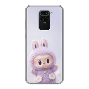 Чохол з принтом Лабубу для Xiaomi Redmi Note 9 (Фіолетовий Лабубу)