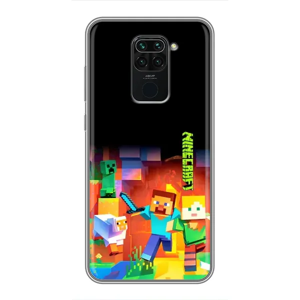 Чехол с рисунком «Герой Майнкрафт» для Xiaomi Redmi Note 9
