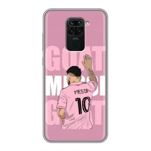 Чехлы Лео Месси в Майами на Xiaomi Redmi Note 9 (GOAT MESSI)