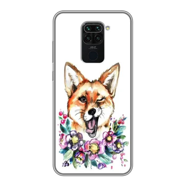 Чехол с рисунком «Хитрая лиса» для Xiaomi Redmi Note 9 Чехол с рисунком «Хитрая лиса» для Xiaomi Redmi Note 9