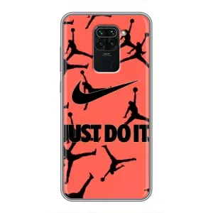 Силіконовый Чохол Nike Air Jordan на Редмі Нот 9 (Just Do It)