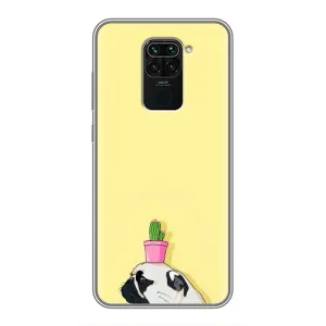 Бампер для Xiaomi Redmi Note 9 з картинкою "Песики" (Кактус на голові)