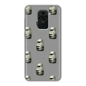 Бампер з принтом Меми для Xiaomi Redmi Note 9 (Кам'яна особа)