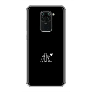 Чехол с картинками на черном фоне для Xiaomi Redmi Note 9 (Книжки)