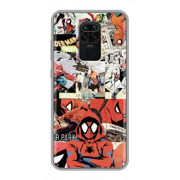 Чехол с рисунком «Комикс Паука» для Xiaomi Redmi Note 9 Чехол с рисунком «Комикс Паука» для Xiaomi Redmi Note 9