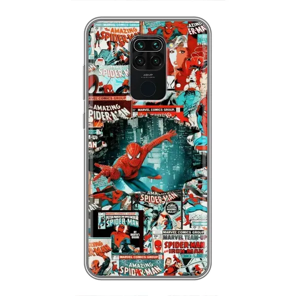 Чехол с рисунком «Комиксы Человек Паук» для Xiaomi Redmi Note 9 Чехол с рисунком «Комиксы Человек Паук» для Xiaomi Redmi Note 9
