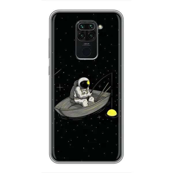 Чехол с рисунком «Космонавт на рыбалке» для Xiaomi Redmi Note 9