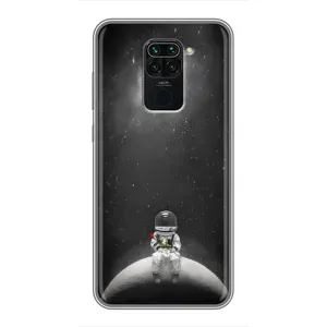 Силіконовый Чохол з принтом "Космонавти" на Xiaomi Redmi Note 9 (Космонавт романтик)
