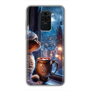Чехлы на Новый Год Xiaomi Redmi Note 9 (Кот новогодний)