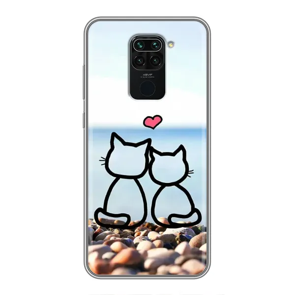 Чехол с рисунком «Котейки» для Xiaomi Redmi Note 9 Чехол с рисунком «Котейки» для Xiaomi Redmi Note 9