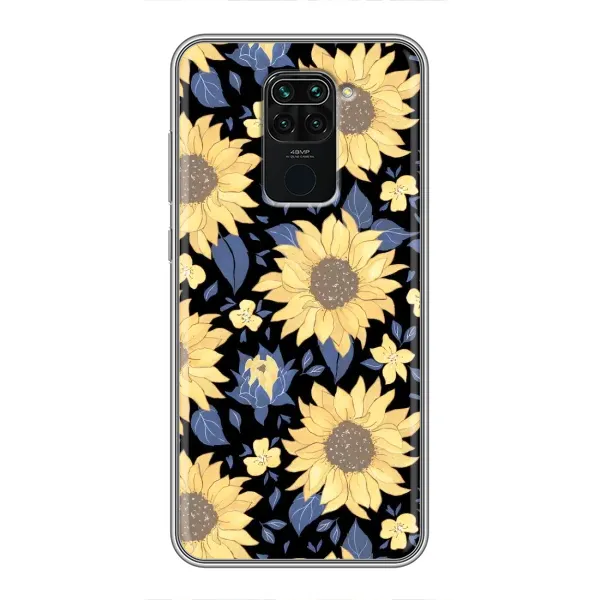 Чехол с рисунком «красивые цветы» для Xiaomi Redmi Note 9