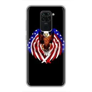 Чохол Прапор USA для Xiaomi Redmi Note 9 (Крила США)