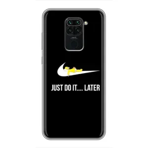 Силиконовый Чехол на Xiaomi Redmi Note 9 с картинкой Nike (Later)