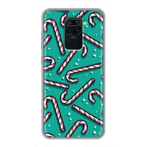 Силиконовый бампер на рождество для Xiaomi Redmi Note 9 (Леденцы)