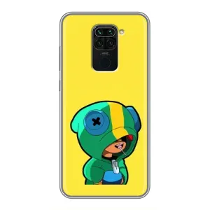 Чохол Бравл Старс для Xiaomi Redmi Note 9 (Леон (LEON))
