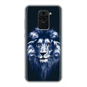Чохол з картинкою на Xiaomi Redmi Note 9 (Лев – синій)