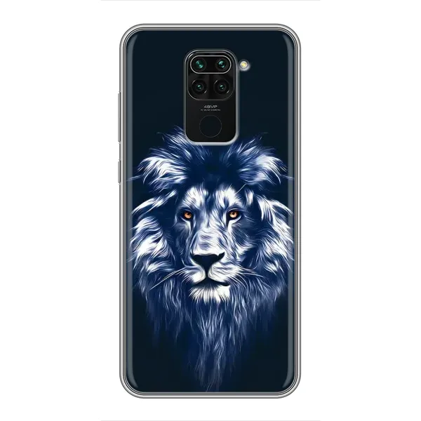 Чехол с рисунком «Лев - синий» для Xiaomi Redmi Note 9 Чехол с рисунком «Лев - синий» для Xiaomi Redmi Note 9