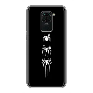 Чехол Супергерой Человека Паука на Xiaomi Redmi Note 9 (Лого паука)