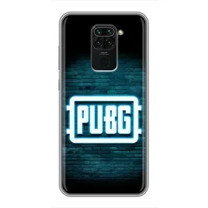 Чехол (TPU) с картинкой "Лого Пабг" на Редми Нот 9 (Лого PUBG)