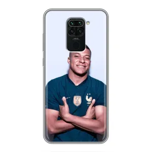 Чехол (TPU) с Футболистом на Xiaomi Redmi Note 9 (Мбаппешичка)