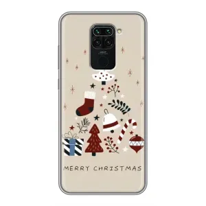 Чехол Санта Клаус для Xiaomi Redmi Note 9 (Merry Christmas)