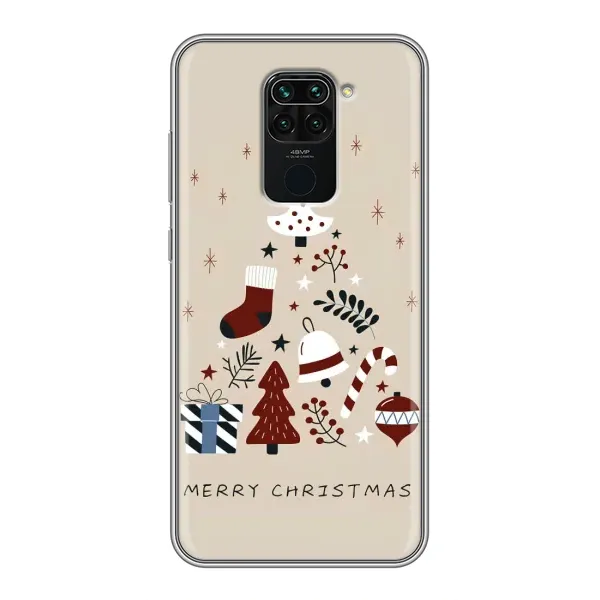 Чехол с рисунком «Merry Christmas» для Xiaomi Redmi Note 9 Чехол с рисунком «Merry Christmas» для Xiaomi Redmi Note 9