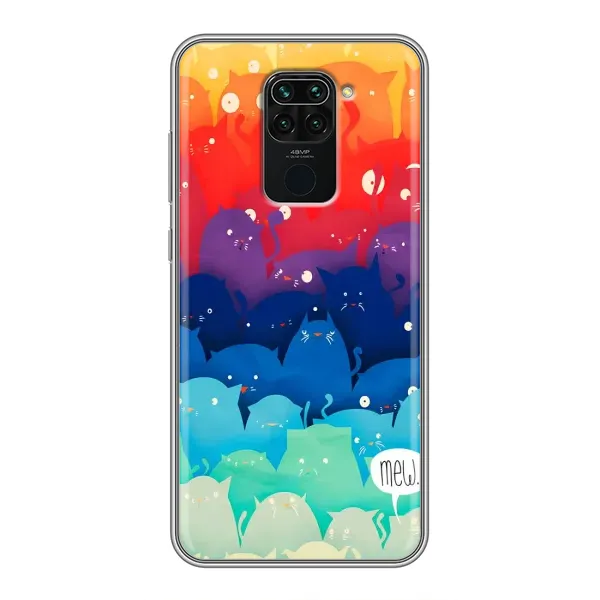 Чехол с рисунком «Mew» для Xiaomi Redmi Note 9