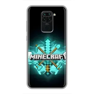 Чехол майнкрафт для Xiaomi Redmi Note 9 (MineCraft 2)